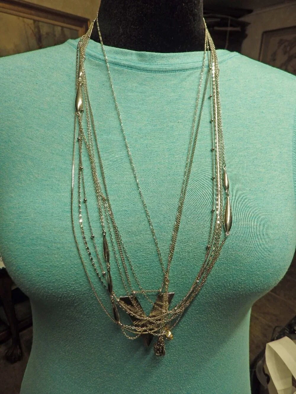 Silver Tone Lot of Necklaces 720G2